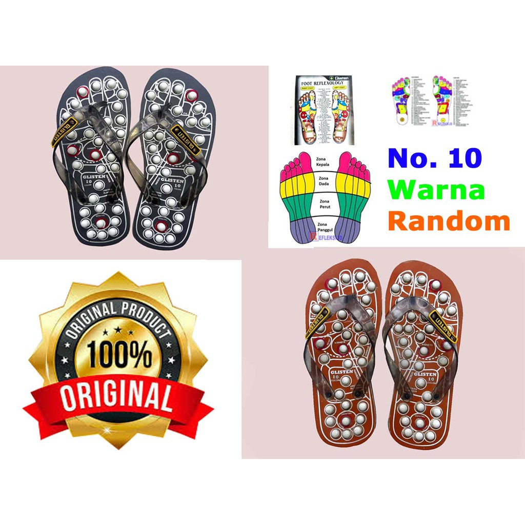 Sandal Kesehatan glisten Pria dan Wanita/Sandal jepit Refleksi/Sandal Rematik Glisten Swiss Termurah