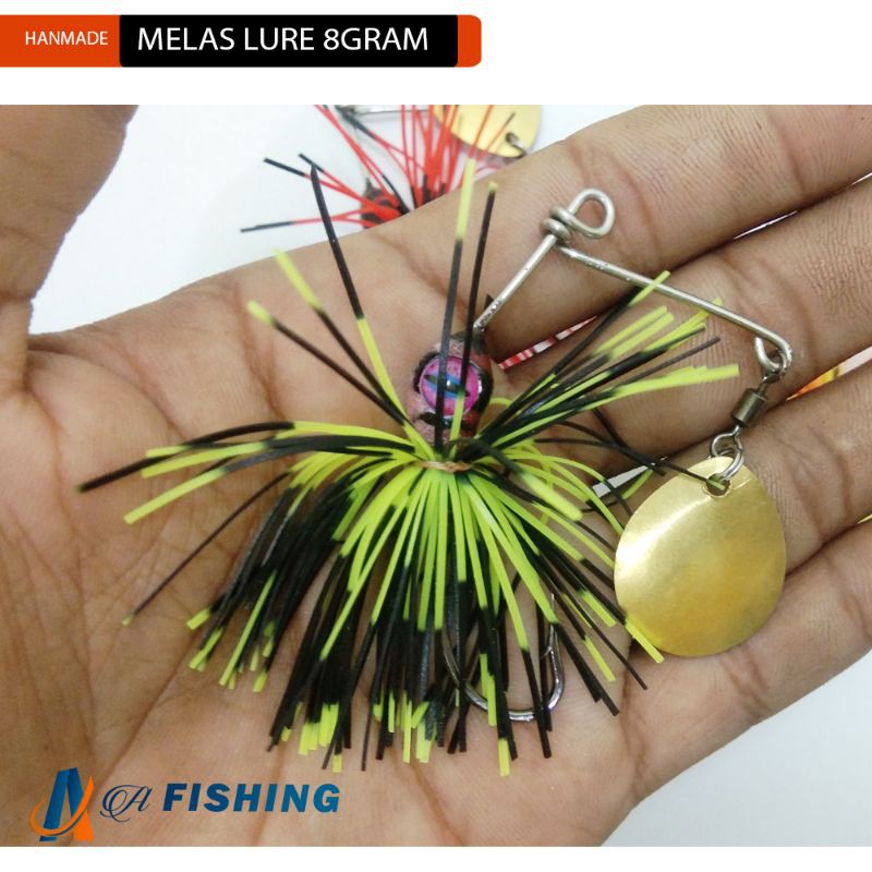 SPINER MINI KUNINGAN 8GRAM BERGETAR MELAS LURE