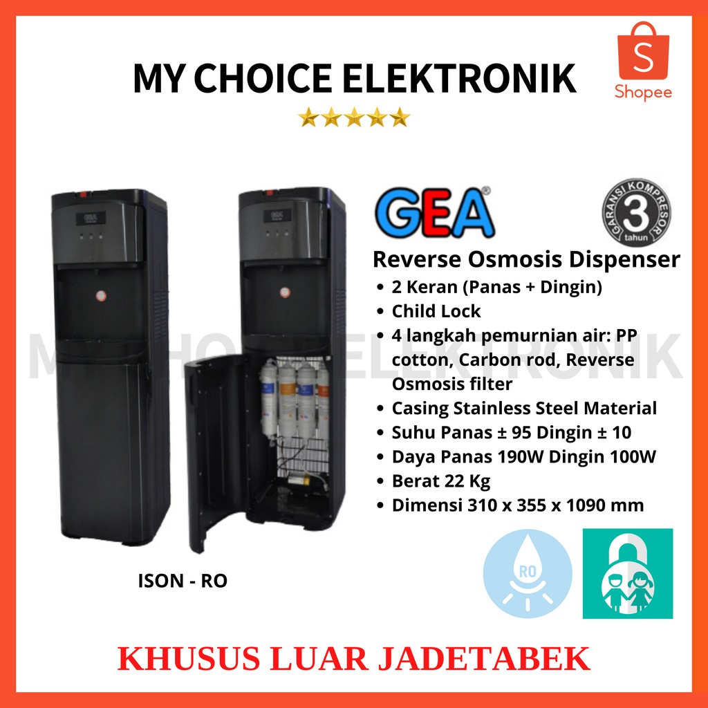 GEA ISON-RO Dispenser Reverse Osmosis [VIA KARGO]