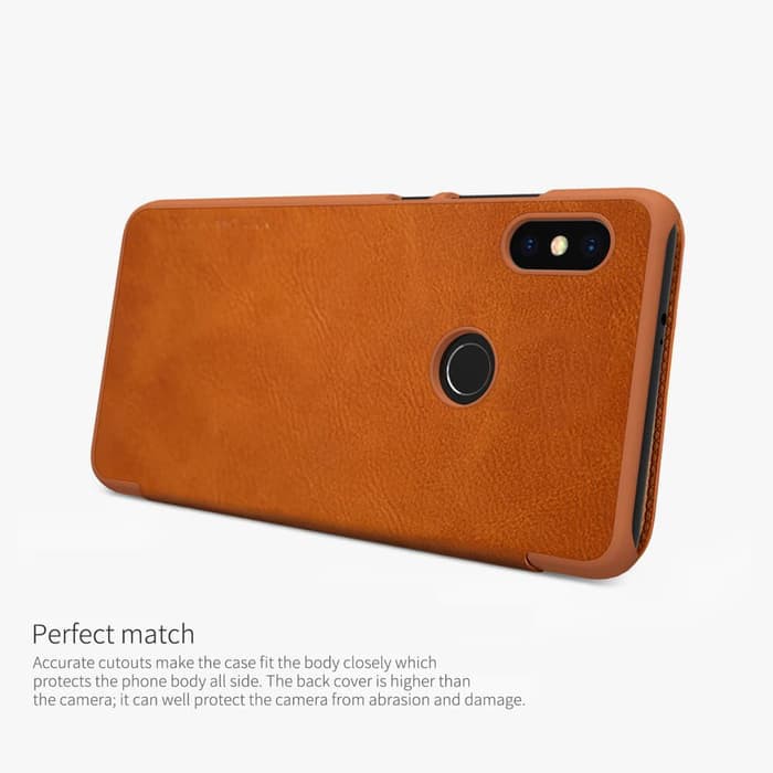 Flip Cover Xiaomi Redmi Note 5 Pro Nillkin Qin Leather Flip Hard Case Original