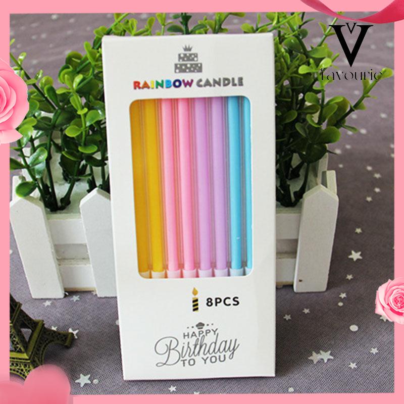 [COD]Lilin Ulang Tahun Pesta Kreatif Kue Kue Berlapis Emas Warna-warni Lilin Pensil Tongkat Panjang-FA