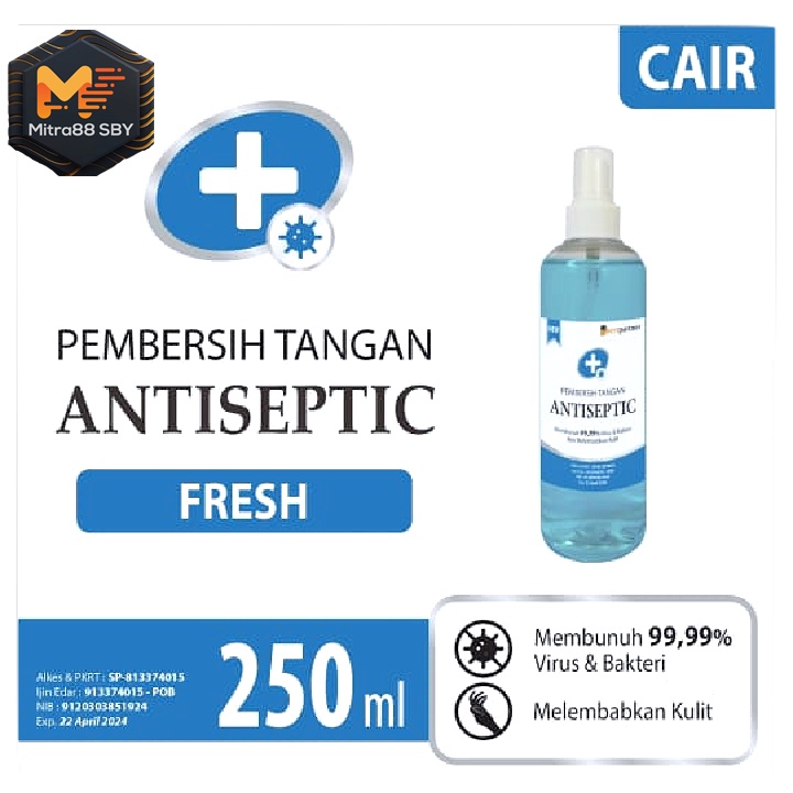 Mitra88sby Hand Sanitizer 60 ml 250 ml Spray bersetifikat izin edar