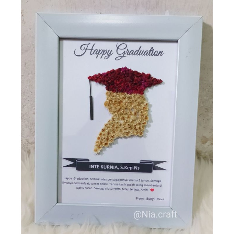 KADO SILUET WISUDA MURAAH 5R (GRATIS TAMBAH FOTO)