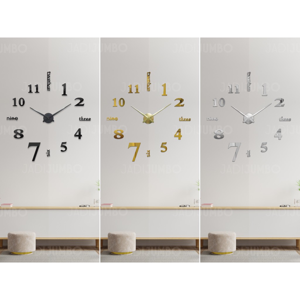 Jam Dinding Jumbo SEVEN DIY CLOCK Besar Raksasa Jam Dinding Jumbo SEVEN DIY CLOCK Besar Raksasa