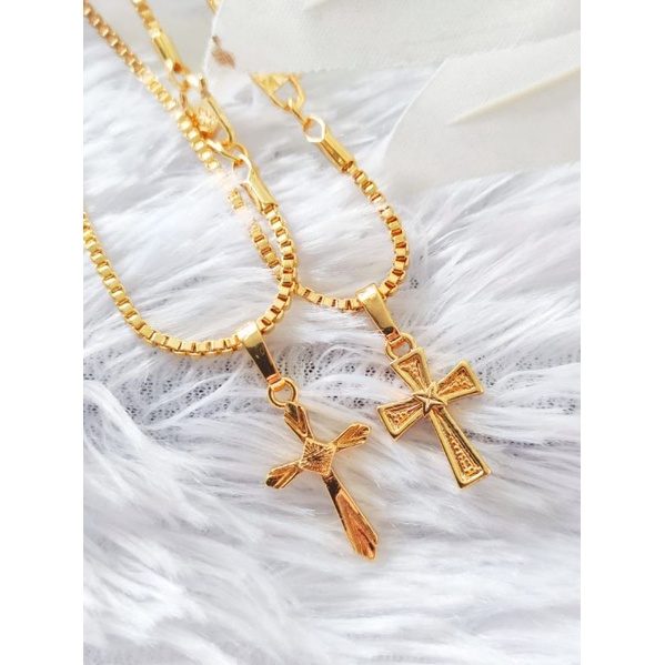 Kalung Salib Import Xuping Lapis Emas 18k