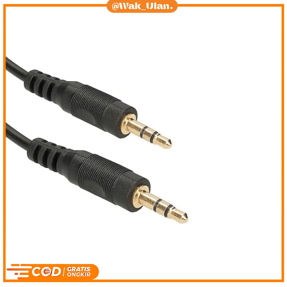 KABEL MALE TO MALE WIRED AUDIO JACK 3.5 PANJANG 5M 5 M 5 METER GOLD PLATED KABEL AUX HIGH QUALITY