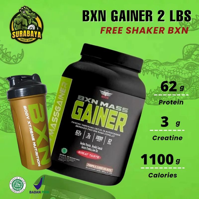 BXN XTREME MASS GAINER 2 LBS BPOM HALAL SUSU FITNESS PROTEIN WEIGHT GAINMASS ON GYM