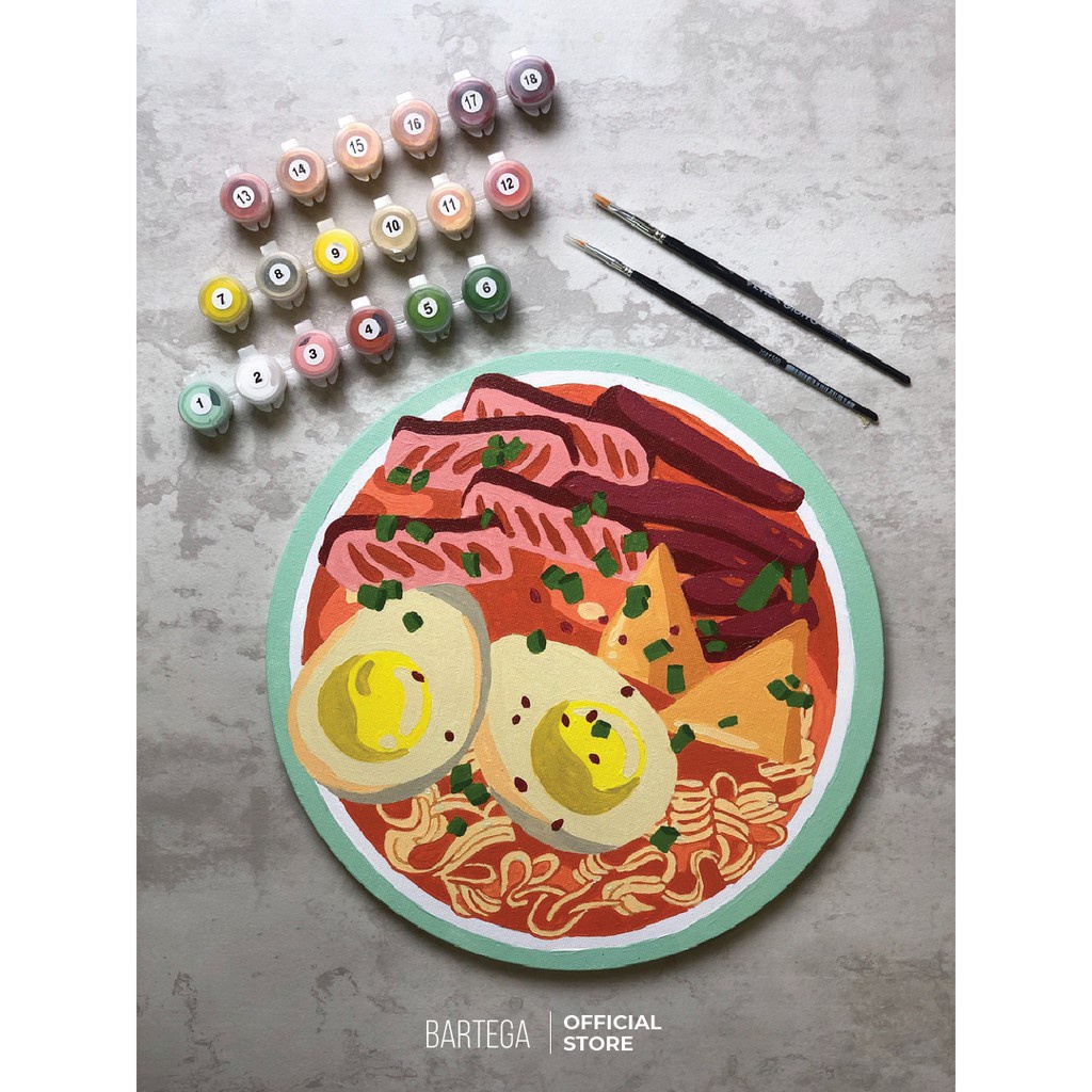 

Paint by Number - Ramyeon Round Canvas