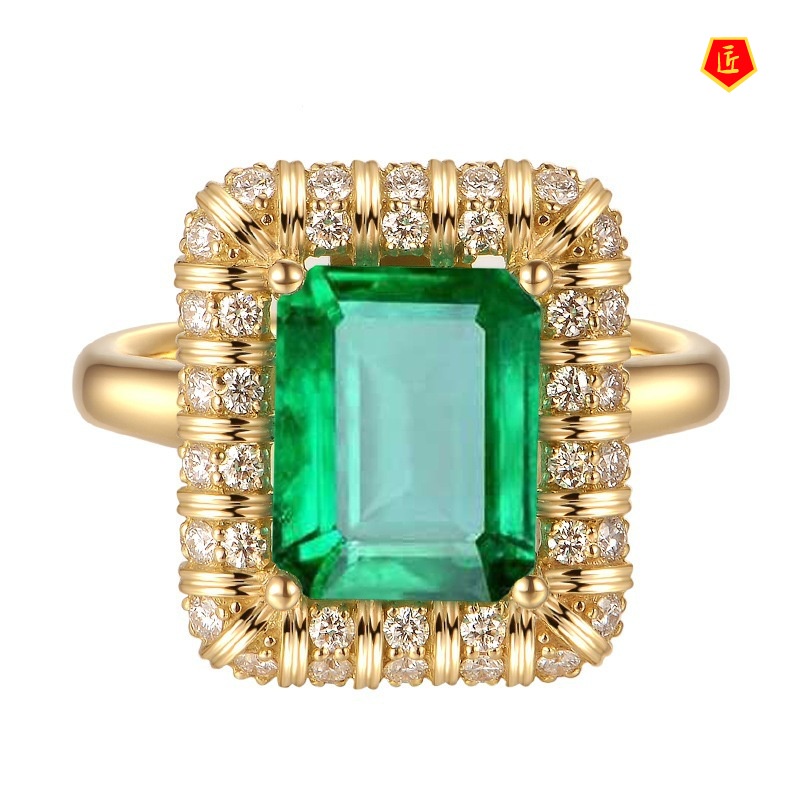 [Ready Stock]Fashion Elegant Emerald Ring