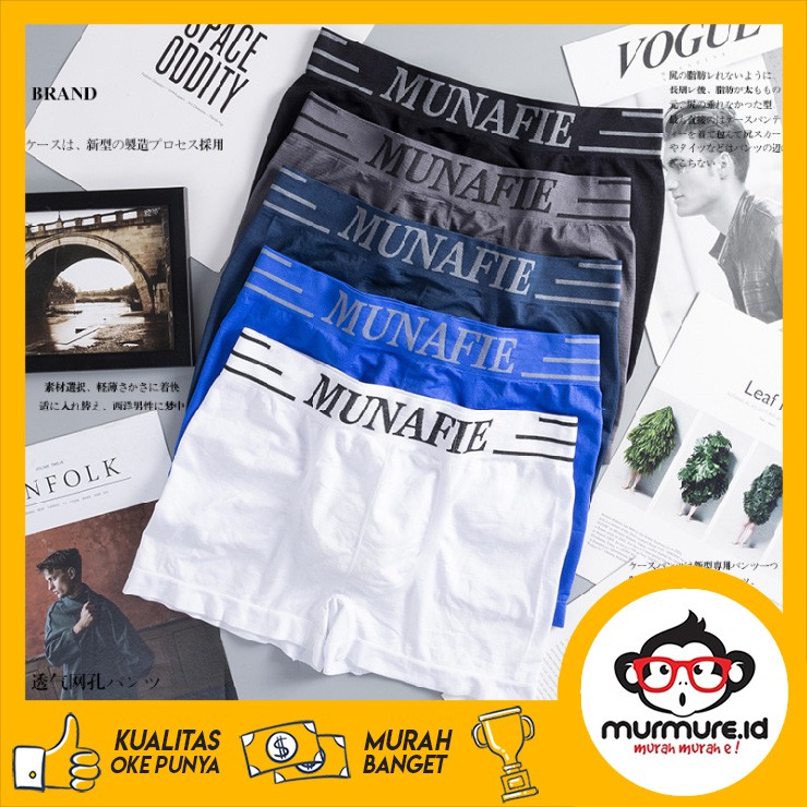 MURMURE ID CELANA  DALAM  PRIA BOXER MUNAFIE MAN  CD KOLOR 