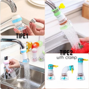 Sambungan Kran Air Flexible + Pengunci Klem