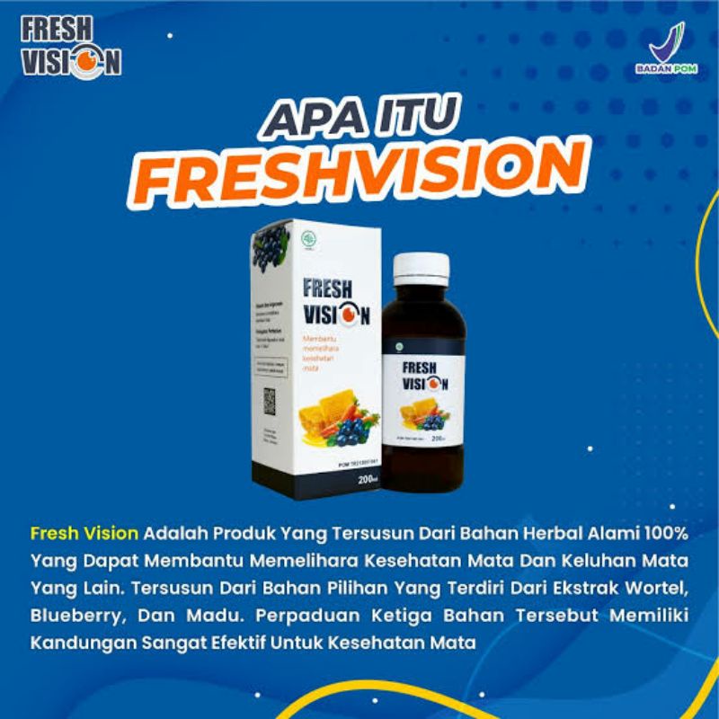 Fresh Vision Untuk Nutrisi Kesehatan Mata Minus, Katarak, Mata Merah