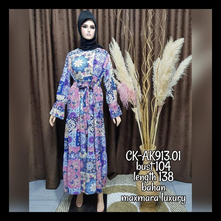 Baju Gamis Muslim / Baju Gamis Wanita / Fashion Muslim / Ak913.01 - Merah