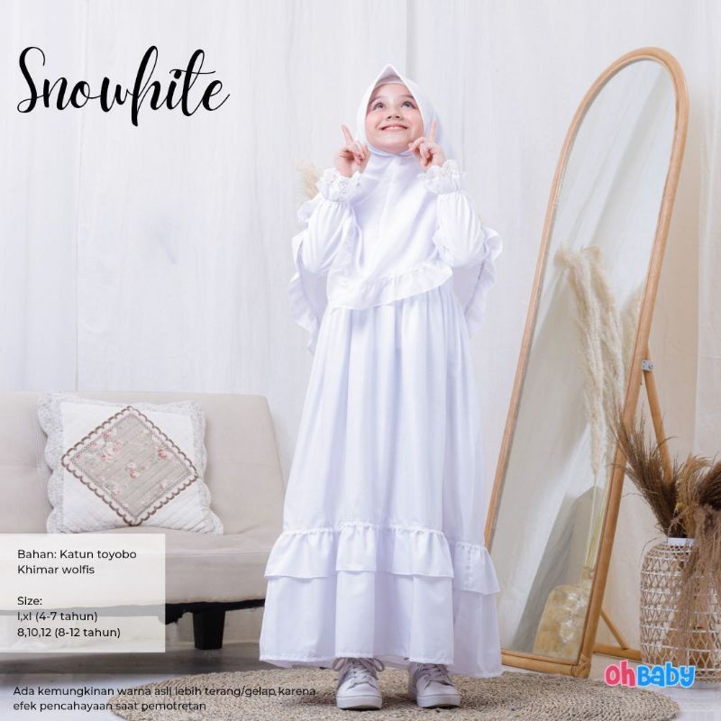 Gamis Anak Putih Snow White by Oh Baby
