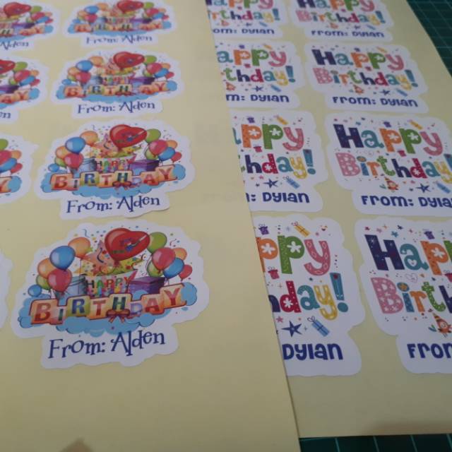 

Birthday sticker / stiker ulang tahun / cutting sticker