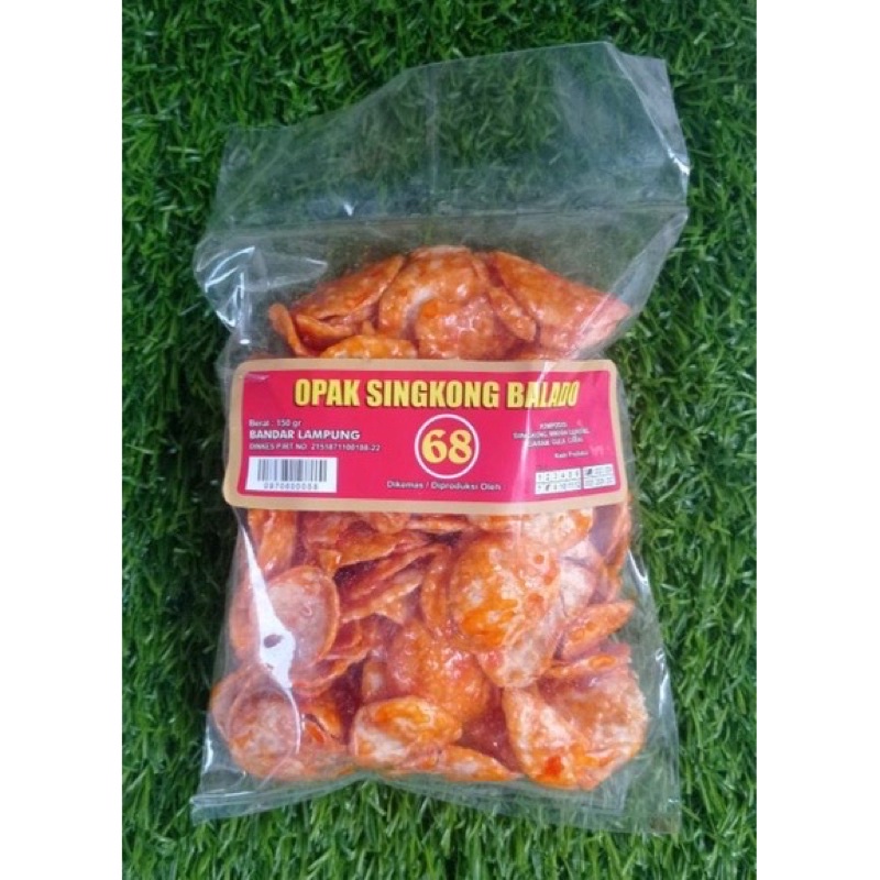 

Opak Singkong Balado Snack 68 Kemasan 150 gram