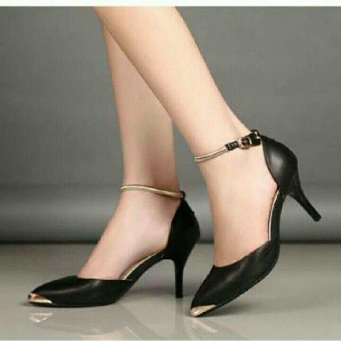 HEELS HITAM PESTA 5CM HIGH HEELS PESTA 5CM HITAM HP1 HITAM ELEGAN