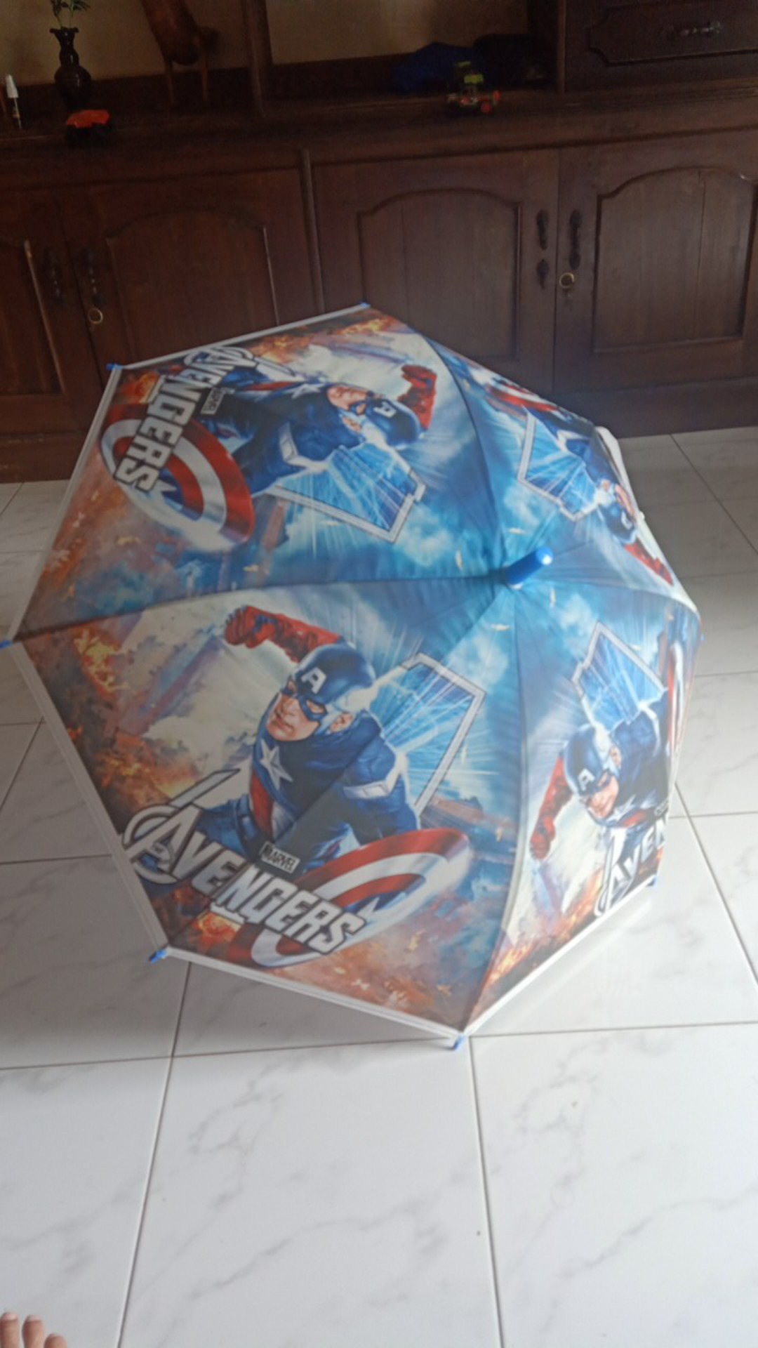 Jktumbrella / Payung Anak Superhero / Marvel / Jagoan / Semi Transparan / Dof - 262