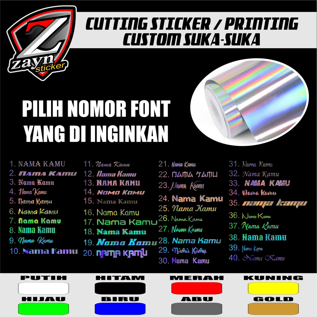 CUSTOM STICKER STIKER CUTTING DAN PRINTING SUKA SUKA