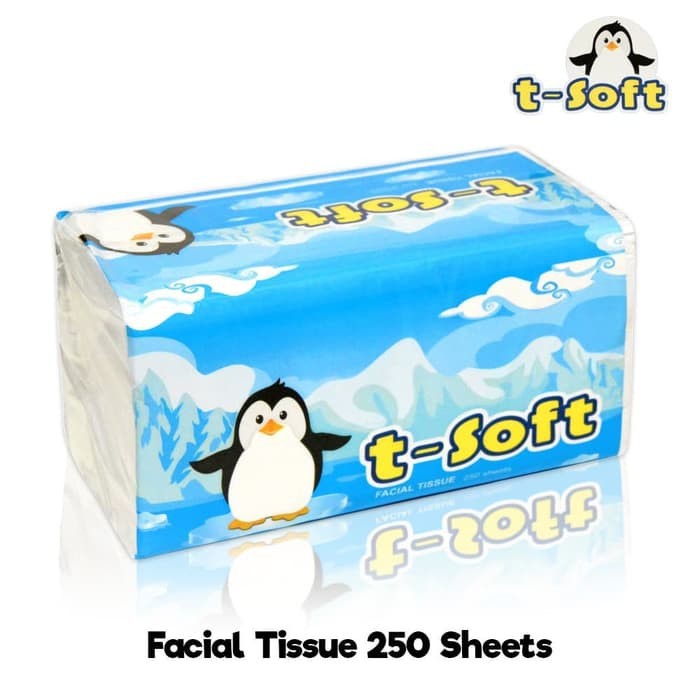 T-SOFT FACIAL TISSUE 2ply 250 SHEETS TISU WAJAH