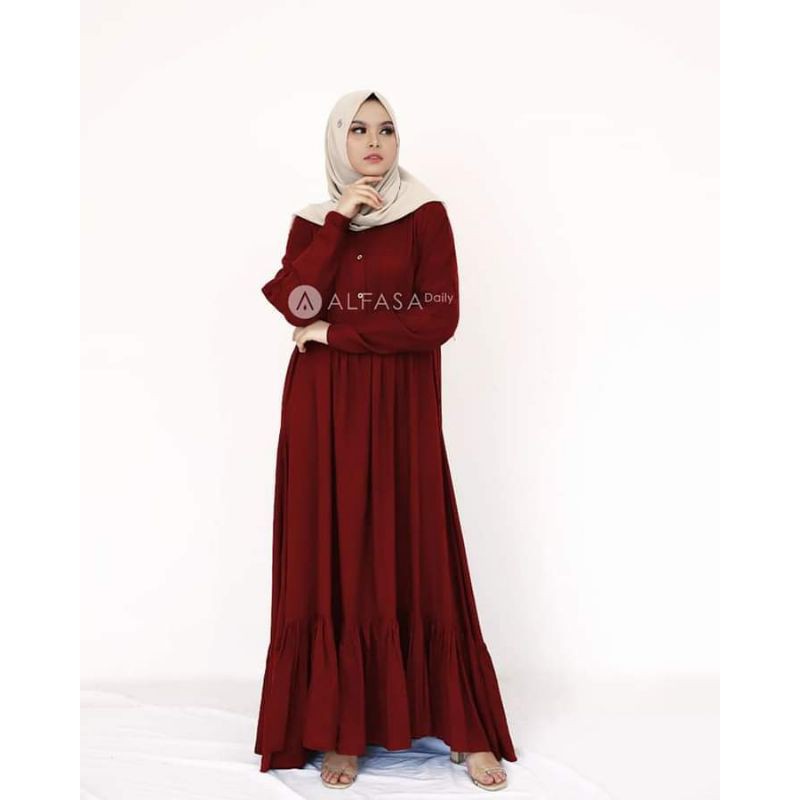CHACA DRESS MAROON L/GAMIS ALFASA DAILY