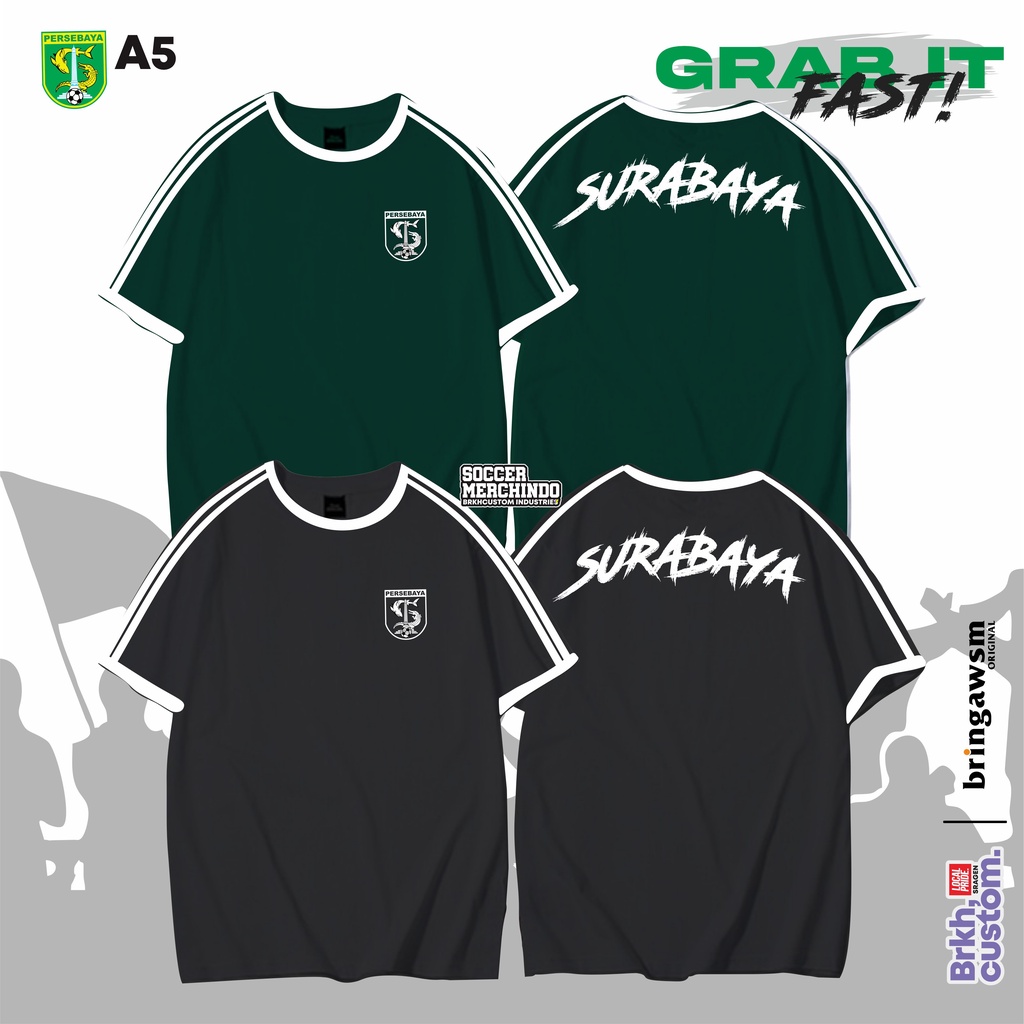 KAOS PERSEBAYA BONEK A5 SURABAYA KAOS CASUAL KAOS SUPORTER KAOS BOLA KAOS DISTRO KAOS AWAYDAYS BRKHCUSTOM