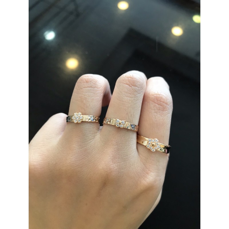 Cincin motif emas asli kadar 300