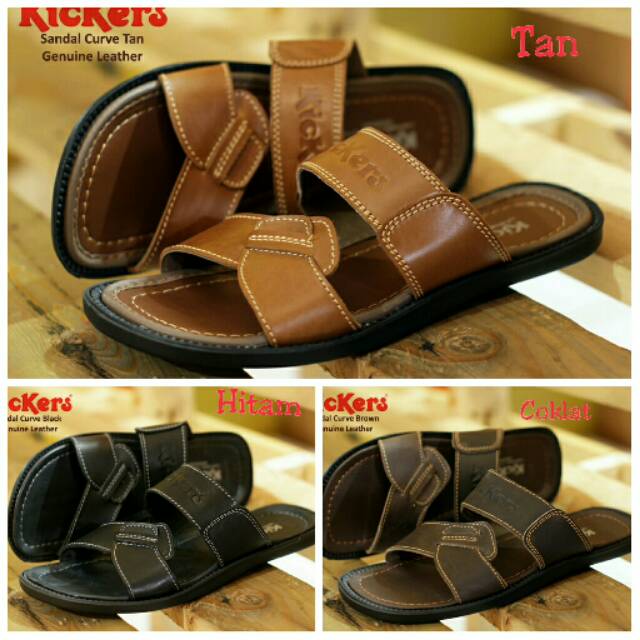 SANDAL KULIT ASLI KICKERS CURVE