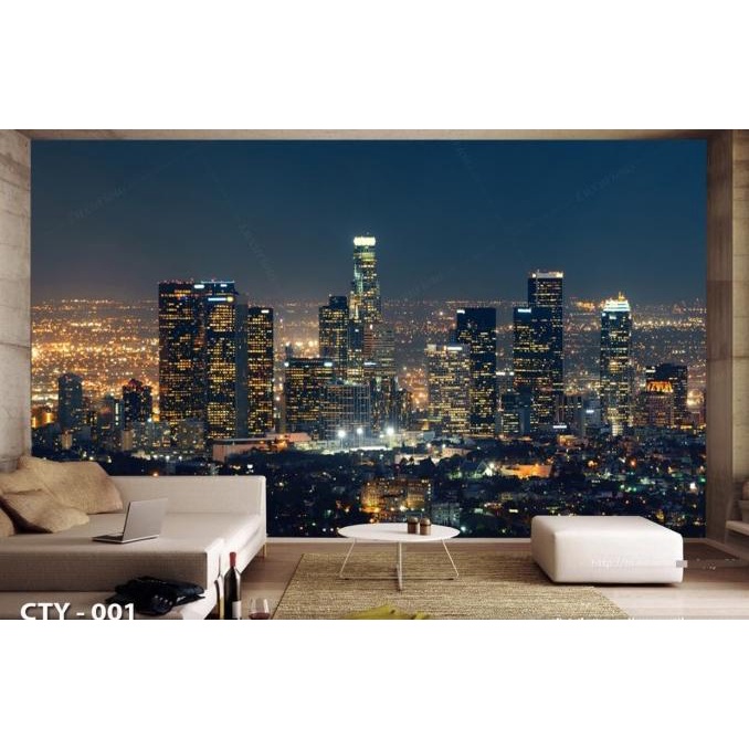 3D WALLPAPER CUSTOM WALLPAPER KUSTOM WALLPAPER DINDING GEDUNG MALAM Terbaru