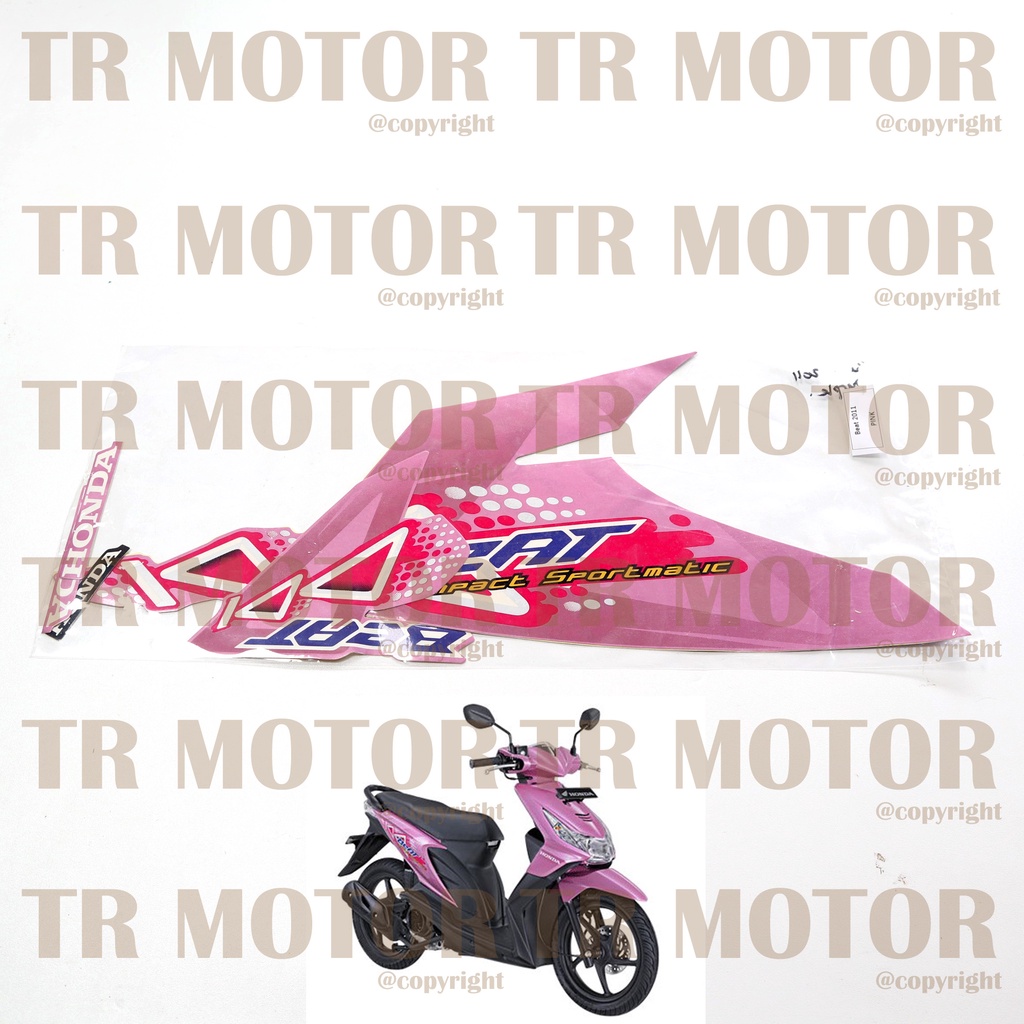 Stiker Motor Beat 2011 Karbu Sticker Striping Full Body Motor