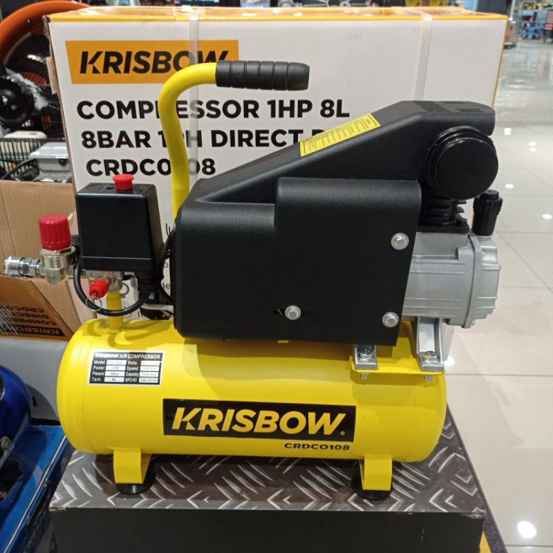 Krisbow Kompresor Angin 1hp 8l 8bar 1ph