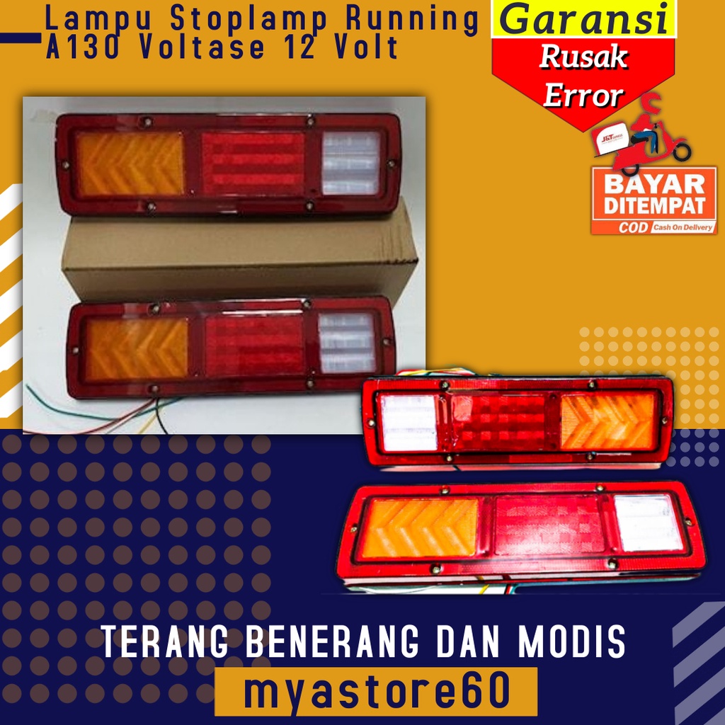 Stop lamp Lampu New Stoplamp Aksesoris Variasi Mobil Truk Truck Mobil Besar Mitsubishi Hino Running A130 Voltase 12 Volt