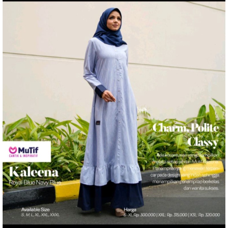 Baju Busana Muslim Wanita Gamis Merk Mutif Model "Kaleena" Terbaru
