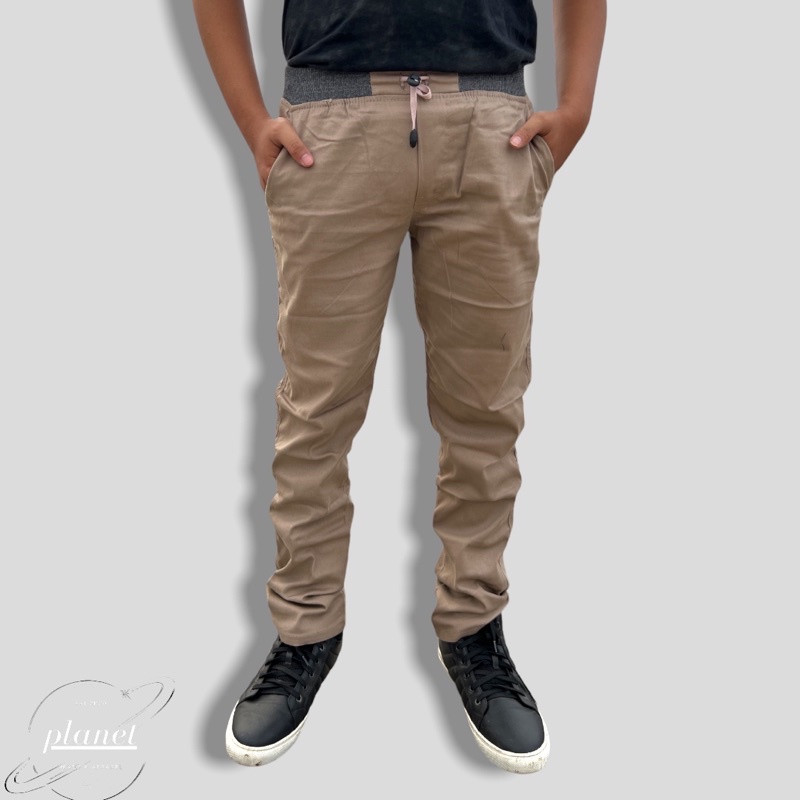 CELANA CHINO PRIA CHINOS PANTS STRIT MELAR BAWAH PENSIL CELANA BAHAN KATUN TWILL COMBED PREMIUM CELANA PANJANG POLOS PRIA PINGGANG KARET