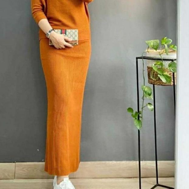 ➺ One Set |Stelan Rajut Wanita /BATWING + ROK RAJUT SPAN /Atasan Dan Bawahan Rajut Wanita/Satu Set /