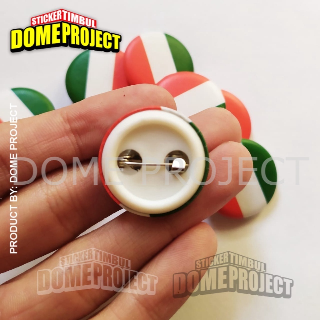 [PROMO BUY 3 GET 1] ITALY FLAG PIN PENITI 25MM BUTTON PIN AKSESORIES ROMPI AKSESORIES TAS