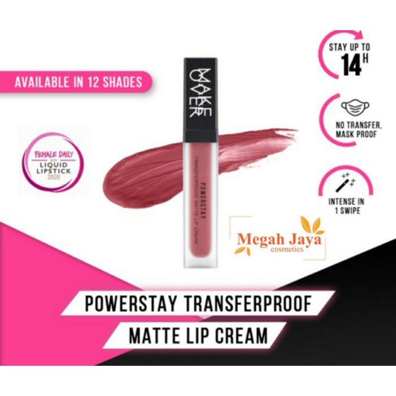 MAKE OVER POWERSTAY TRANSFERPROFF MATTE LIP CREAM @MJ