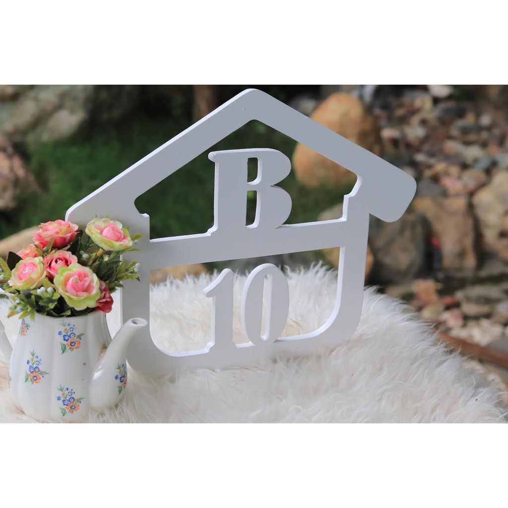 Papan nomor rumah unik shabbychic. Papan nomor rumah ukir modern minimalis. Walldecor shabbychic