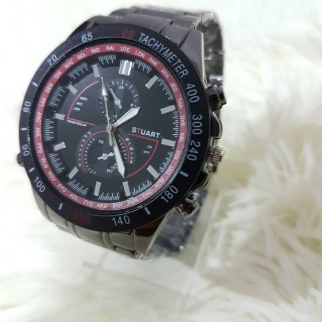 Jam tangan Pria Rantai Hitam