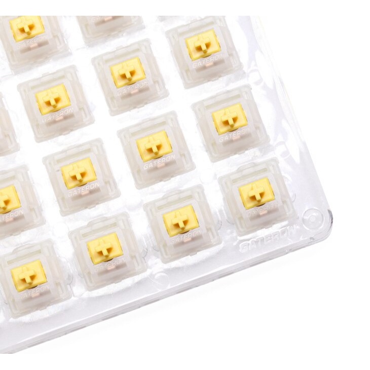 Gateron Milky Yellow Linear Mechanical Switch RGB 63g 1 PCS - V2 - White