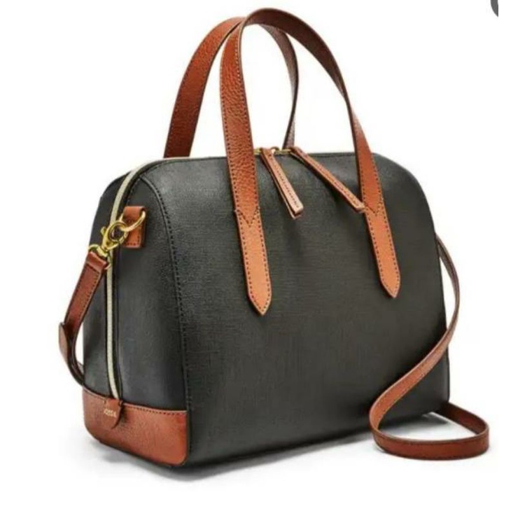 Tas Fossil Sydney Satchel Black Multi