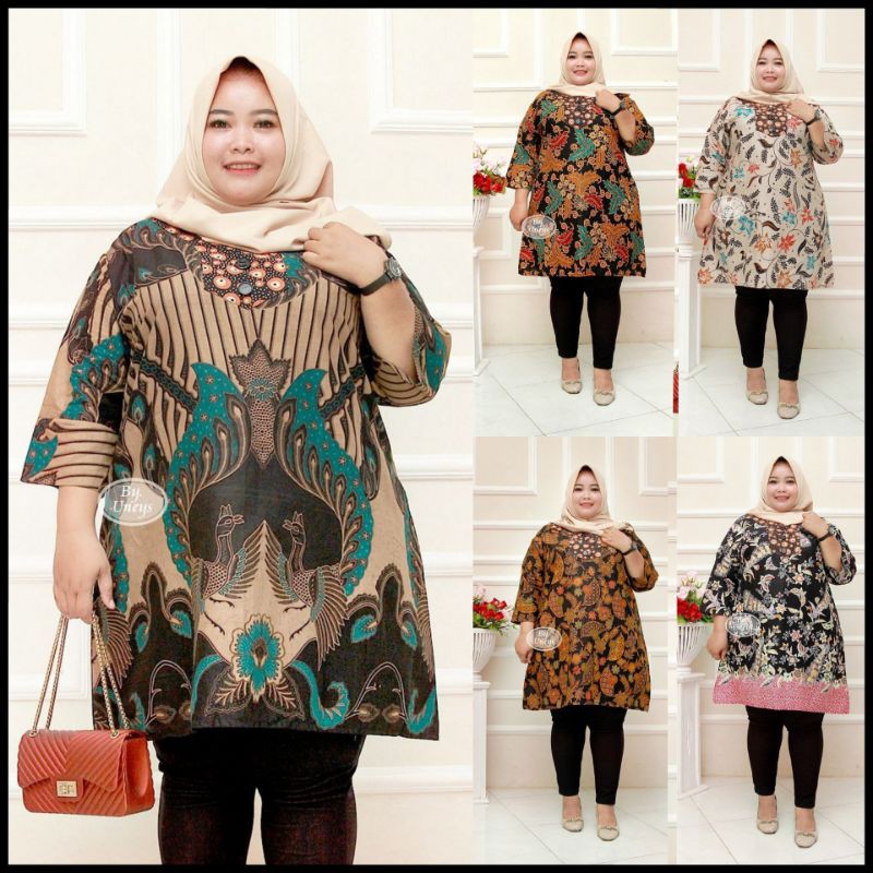 BIG SIZE SUPER JUMBO LD 140CM PB 92CM DRESS BATIK JUMBO MURAH ORI MASAYU BATIK SOLO MODERN TERLARIS