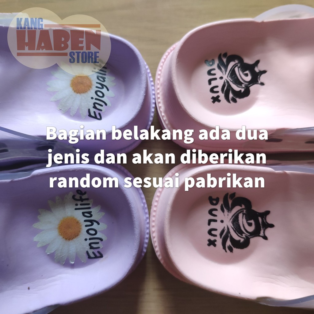 Sandal Jepit Anak Kecil untuk Perempuan Lucu dengan Bunga Bahan Karet Ringan 336D