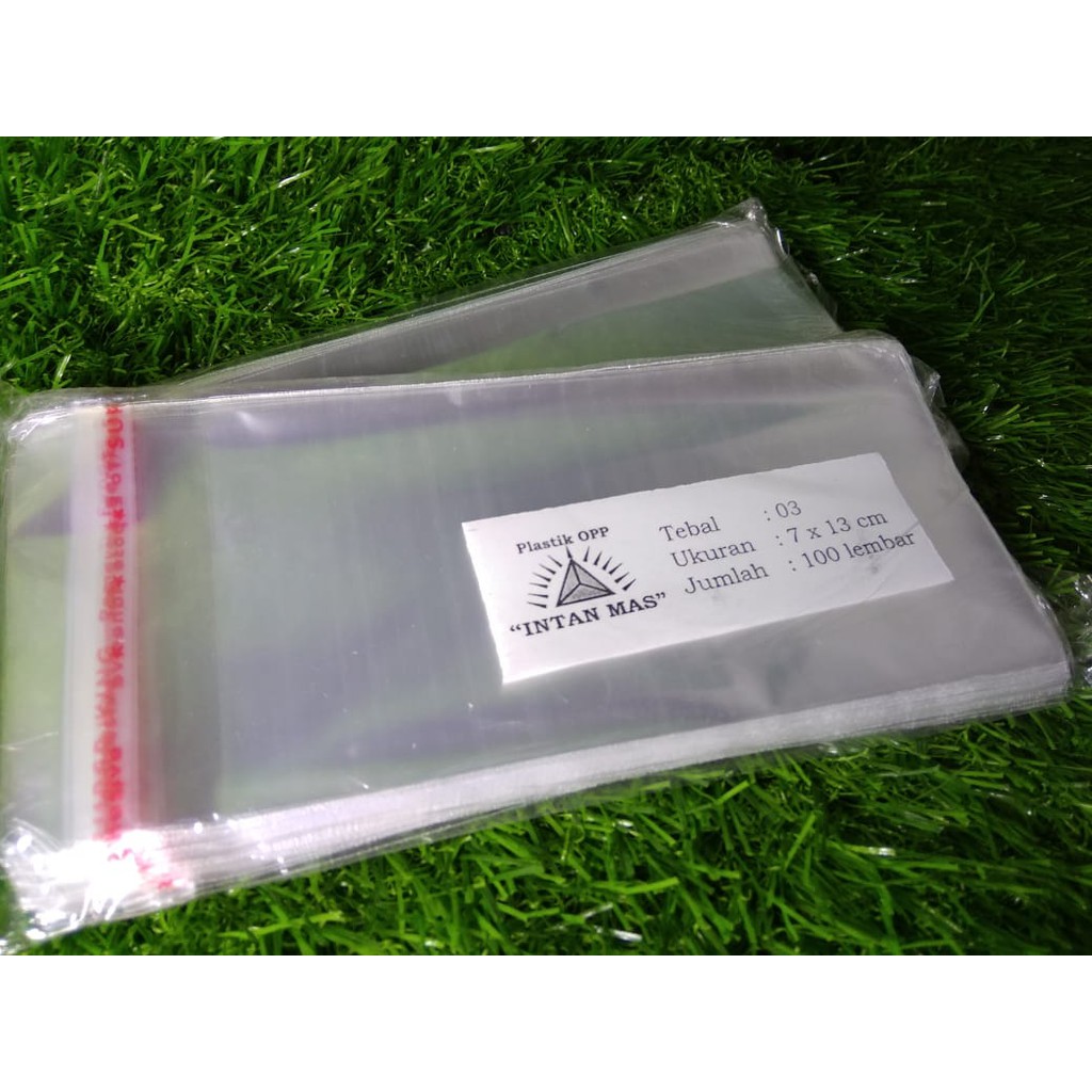 DISKON MURAH!!! Plastik OPP 7 x 13 cm Seal - Lem 1000 lembar