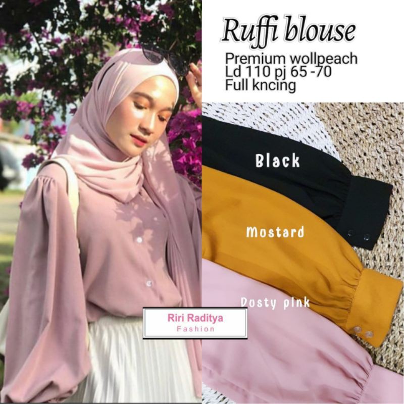 PROMO READY STOCK RUFFI BLOUSE//BLOUSE MOTIF JUMBO TERBARU(1KG MUAT 7PCS)