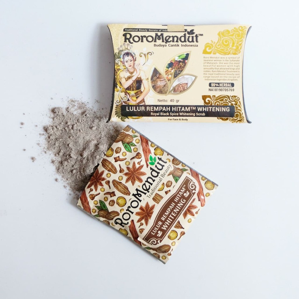 Lulur Roromendut Rempah Hitam Whitening