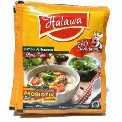 

[PRODUK KAMYA] BUMBU MASAK INSTAN PROBIOTIK RASA SAPI 12 SACHET BRAND HALAWA YJJ