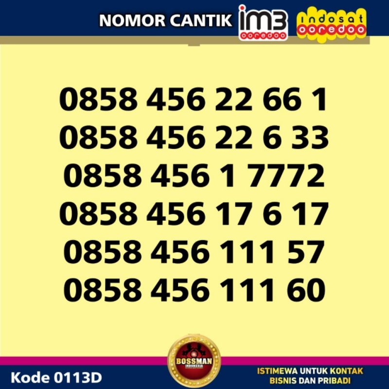 Nomor Cantik Indosat istimewa