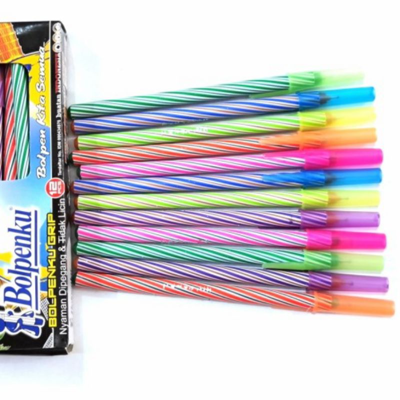 

Pen Lilin Bolpenku grip/spiral 1pak Isi (12pcs)