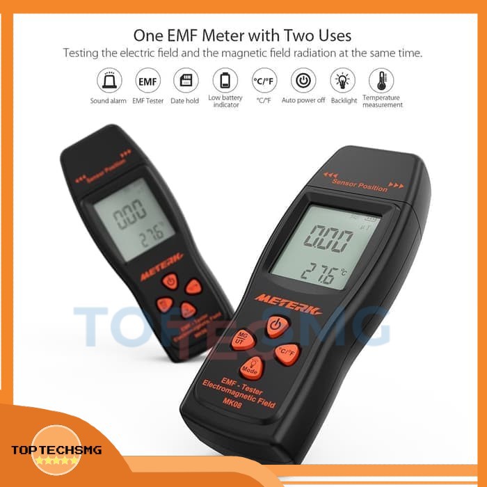 TOPTECHSMG Meterk EMF Meter Handheld Mini Digital LCD/Electromagnetic Radiation